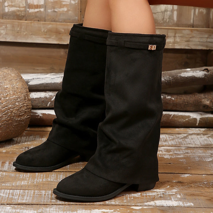 Nell | Foldover Mid-Calf Boots