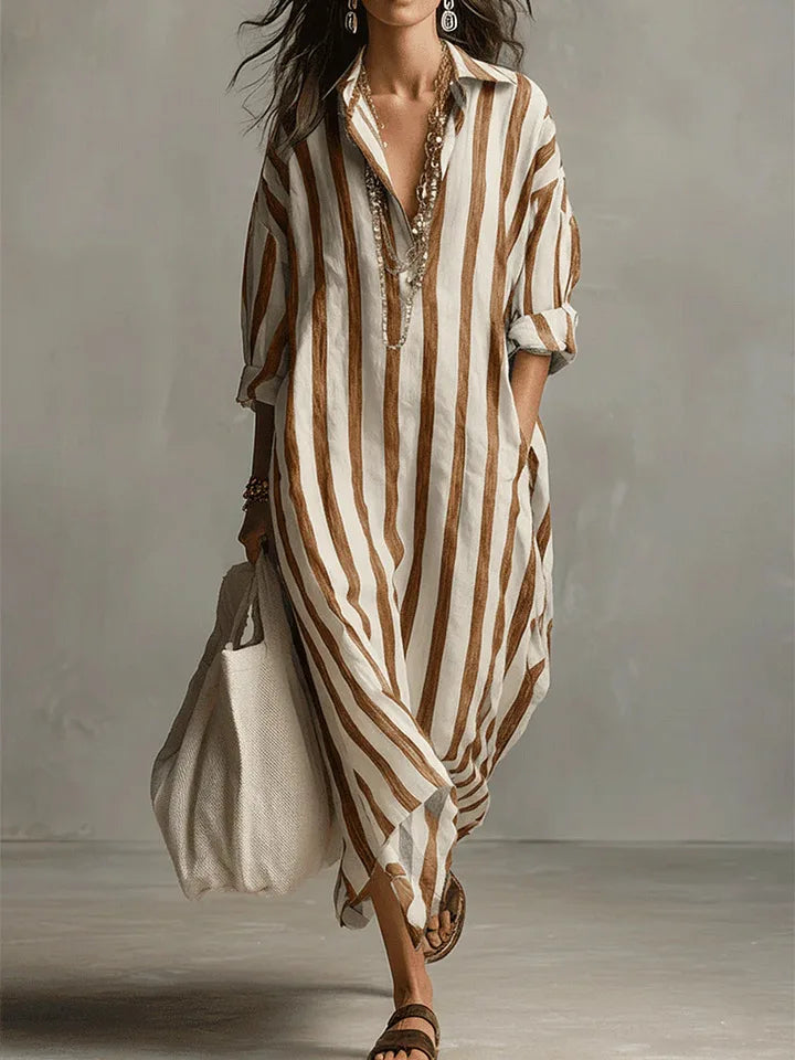 Amaris | Relaxed Striped Maxi Dress