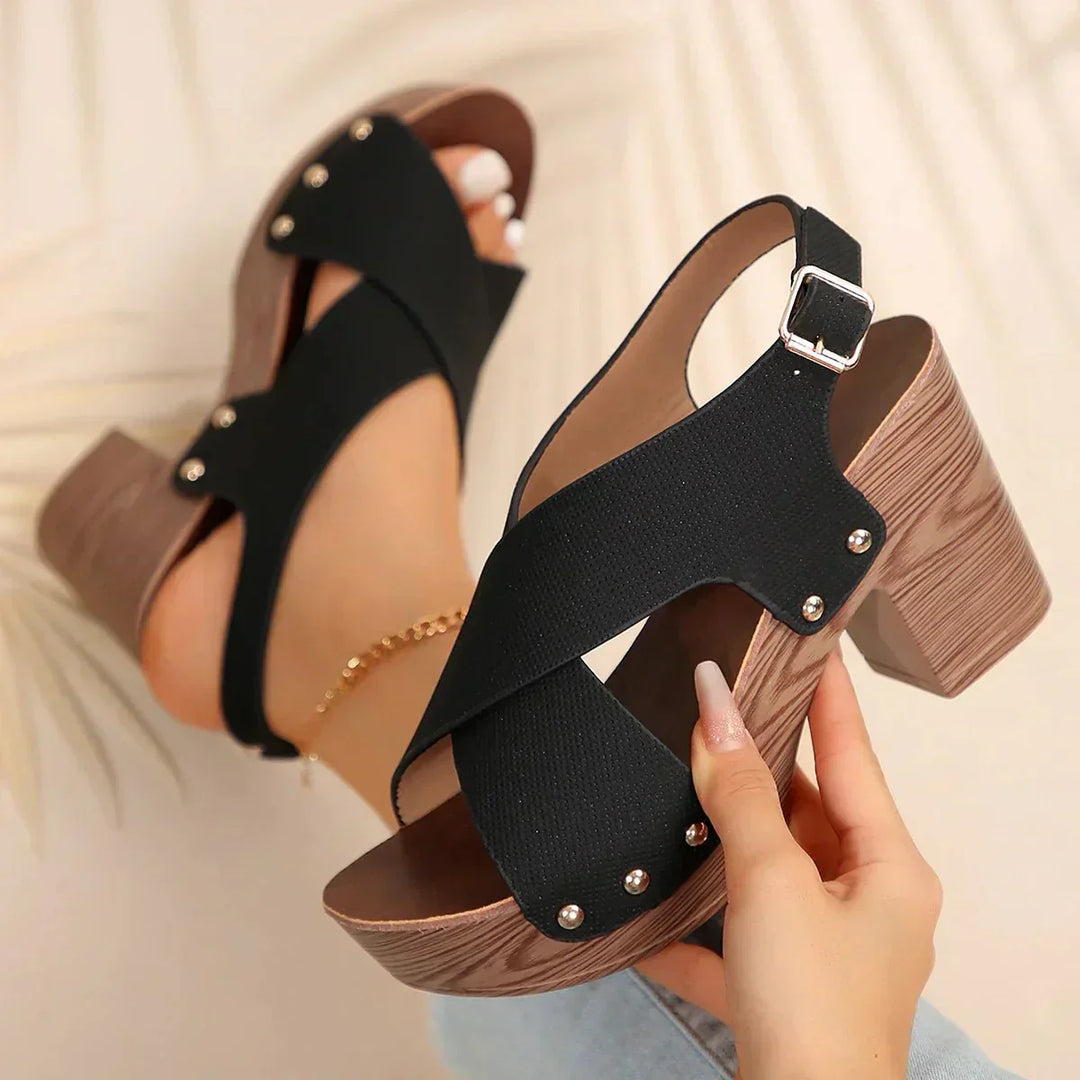 Pula – Sunset Platform Block Heel Sandals
