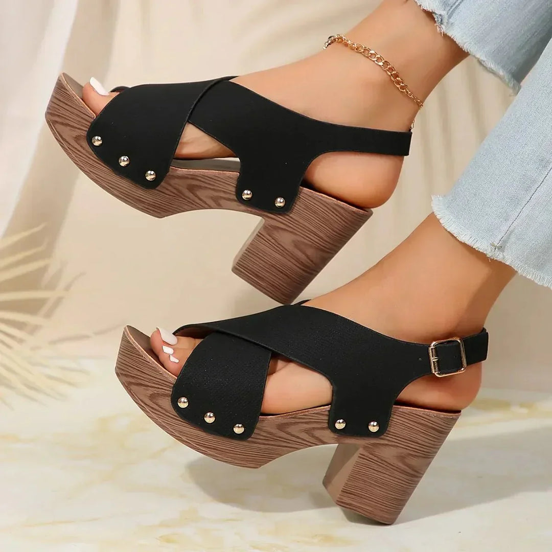Pula – Sunset Platform Block Heel Sandals