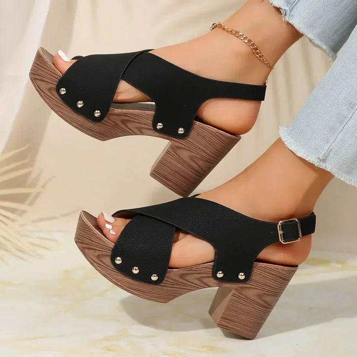Pula – Sunset Platform Block Heel Sandals