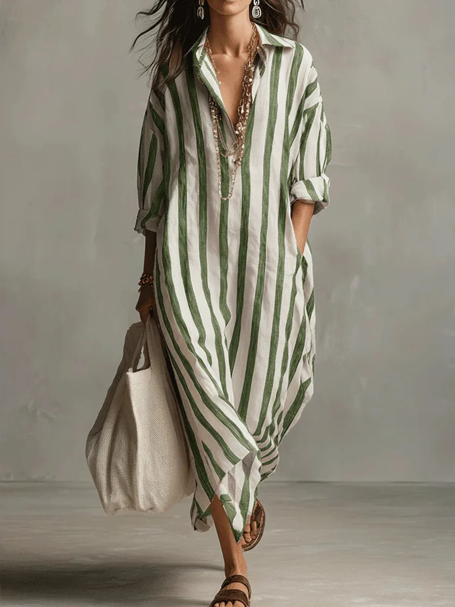 Amaris | Relaxed Striped Maxi Dress