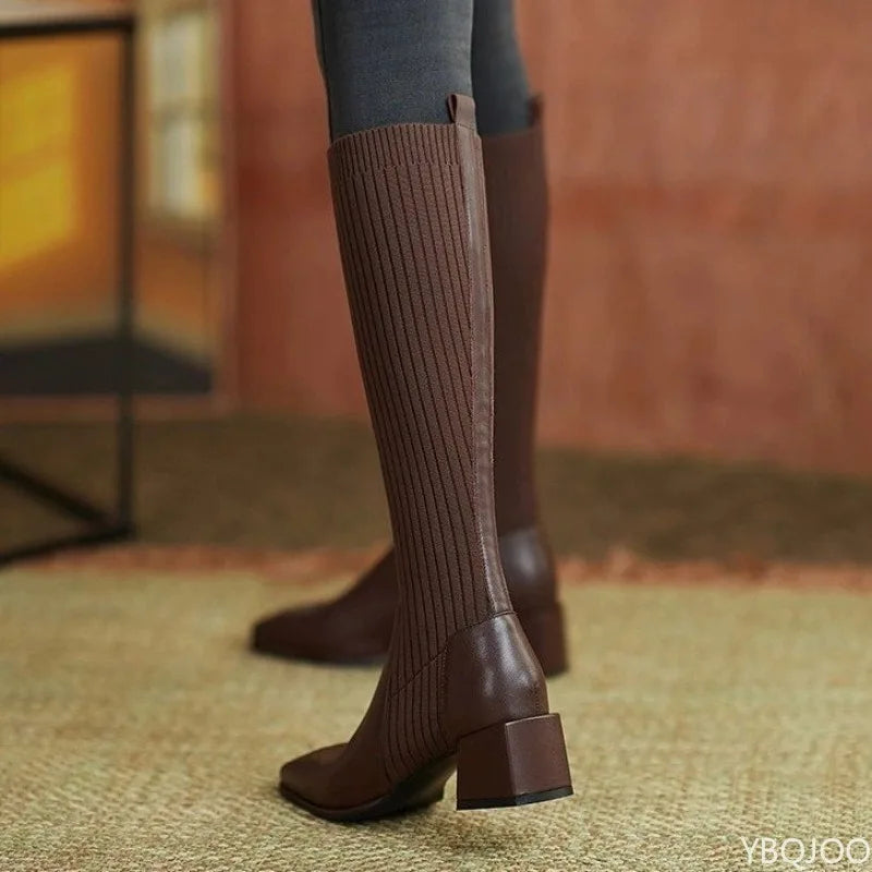 Odessa | Block Heel Knee Boots