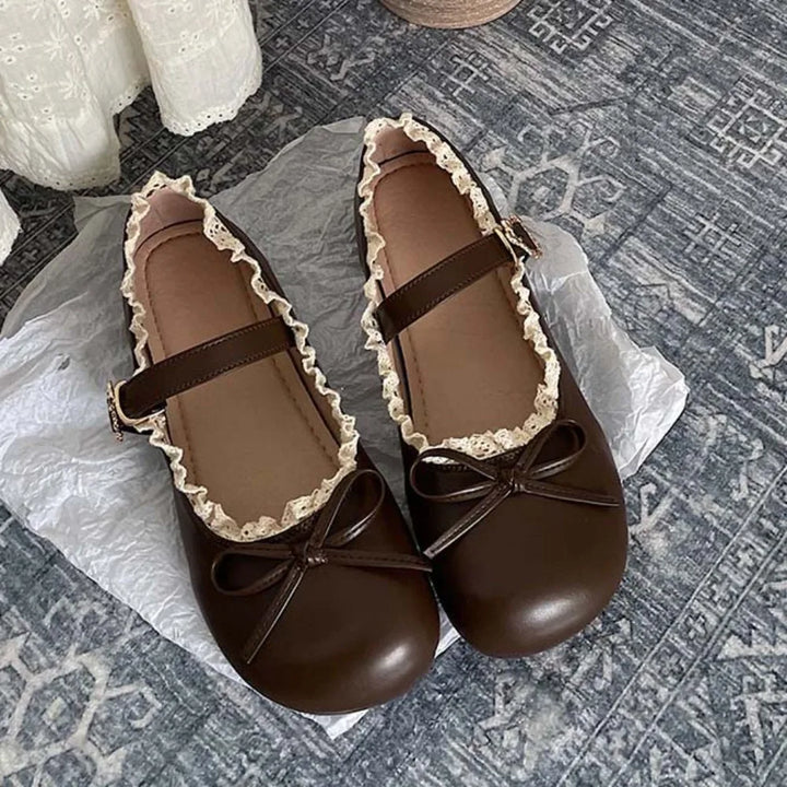 Rosalyn | Lace Trim Mary Janes
