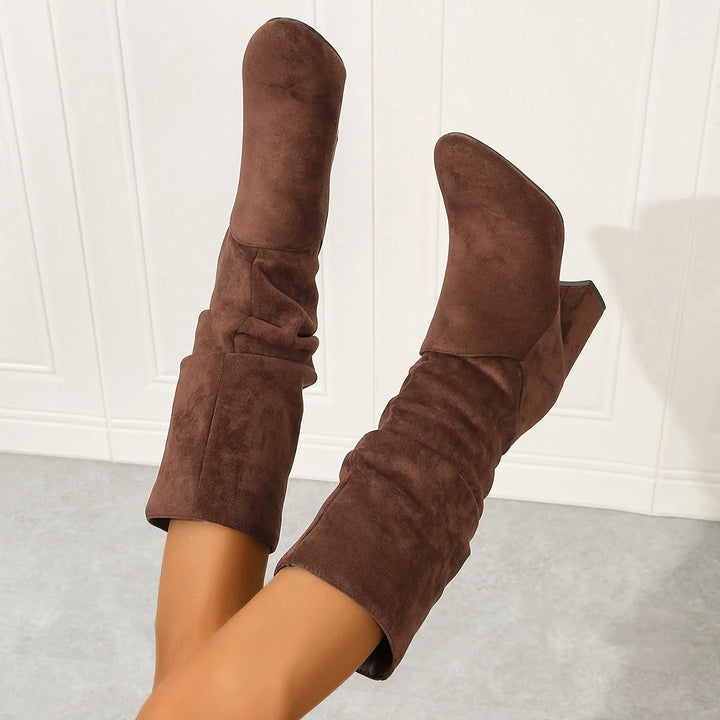Marsha | Slouch Block Heel Boots