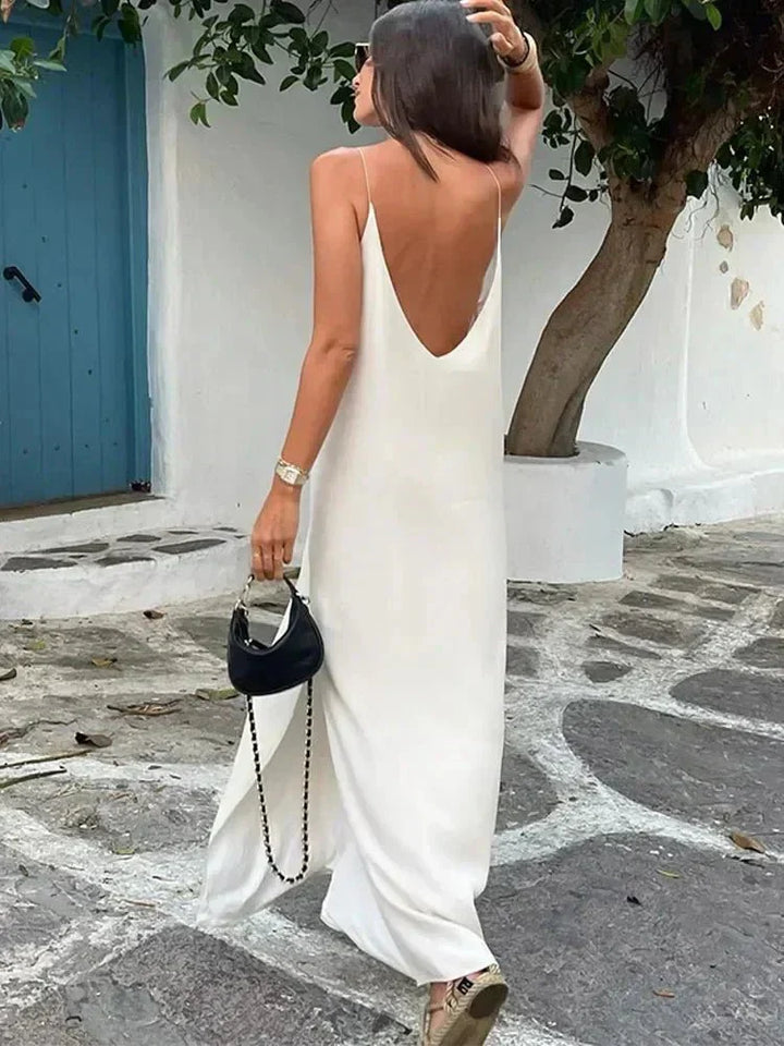 Tamati – Backless V-Neck Split Maxi Dress