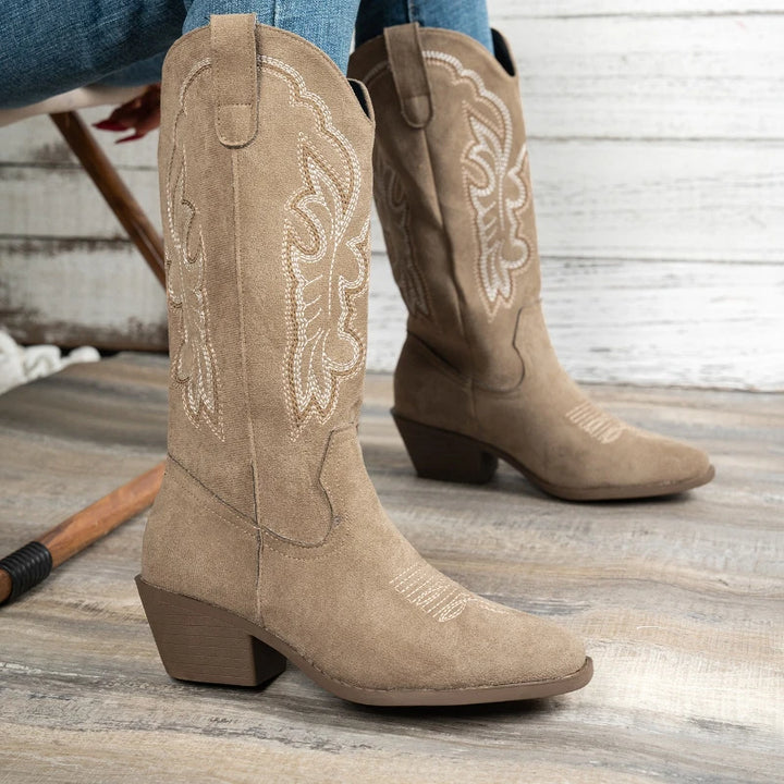 Inez | Embroidered Western Boots