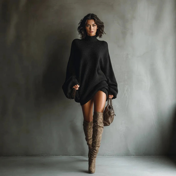 Rosemary | Mock Neck Sweater Dress