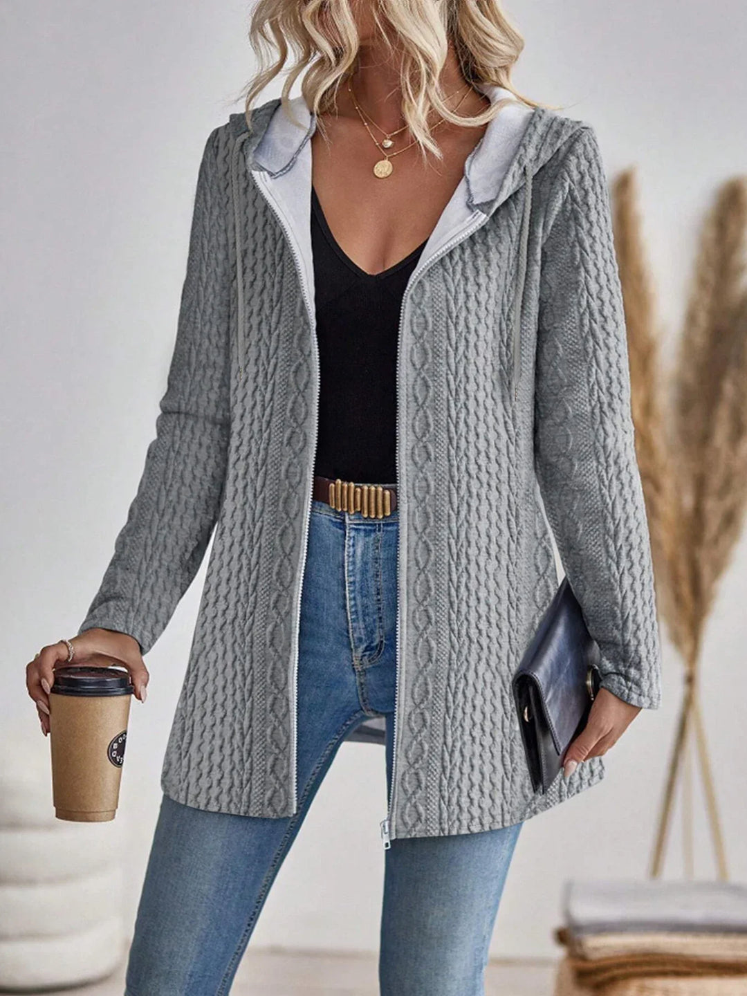 Althea | Hooded Knit Cardigan