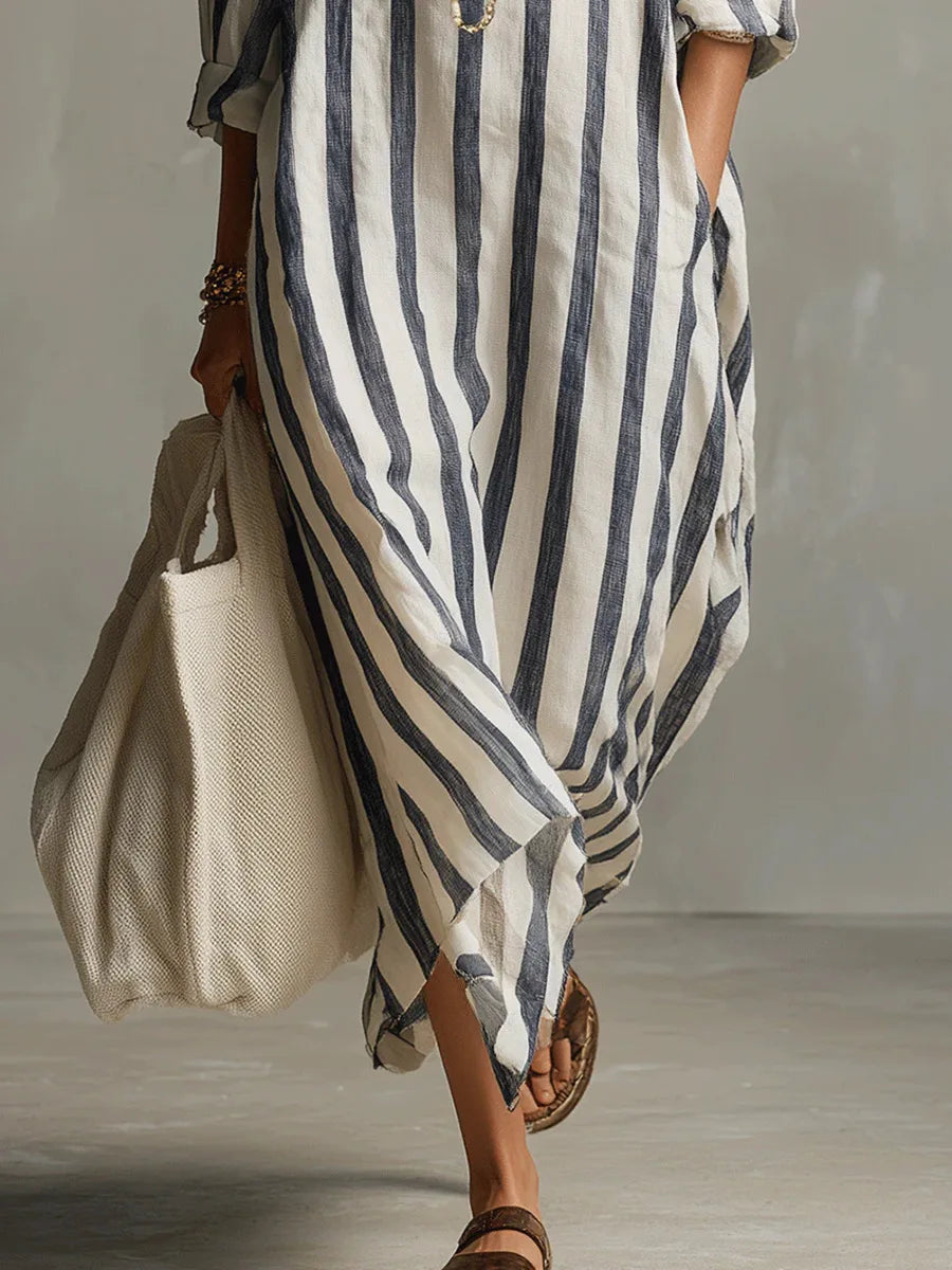 Amaris | Relaxed Striped Maxi Dress
