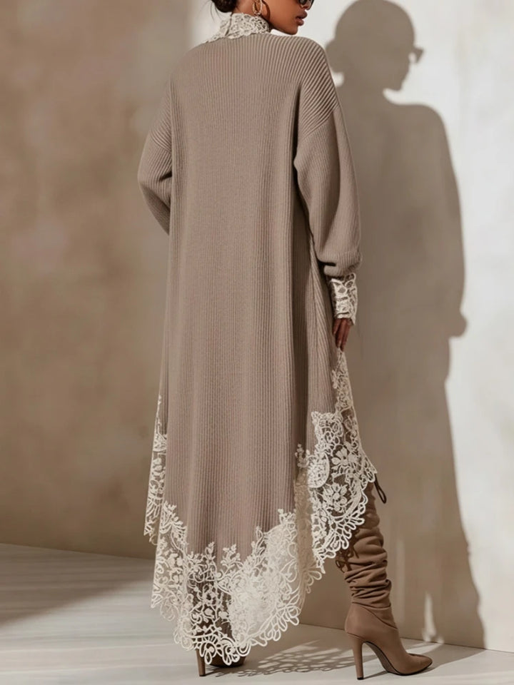 Winifred | Lace Trim Knit Dress