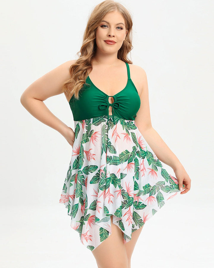 Mitch – Swimdress Set with Floral Mesh