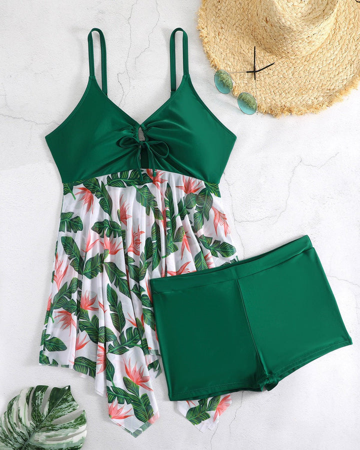 Mitch – Swimdress Set with Floral Mesh