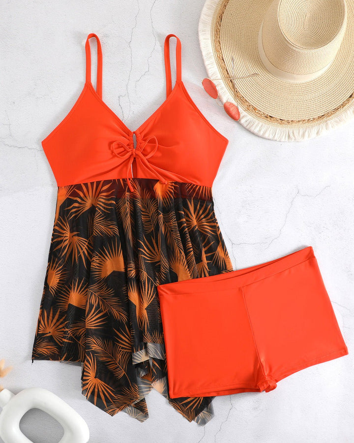 Mitch – Swimdress Set with Floral Mesh