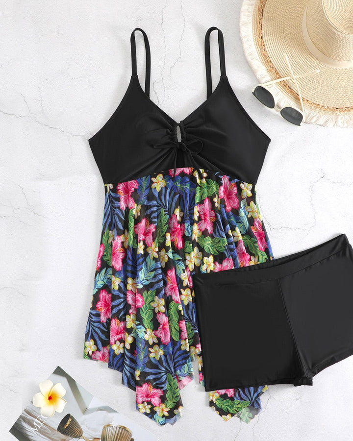 Mitch – Swimdress Set with Floral Mesh