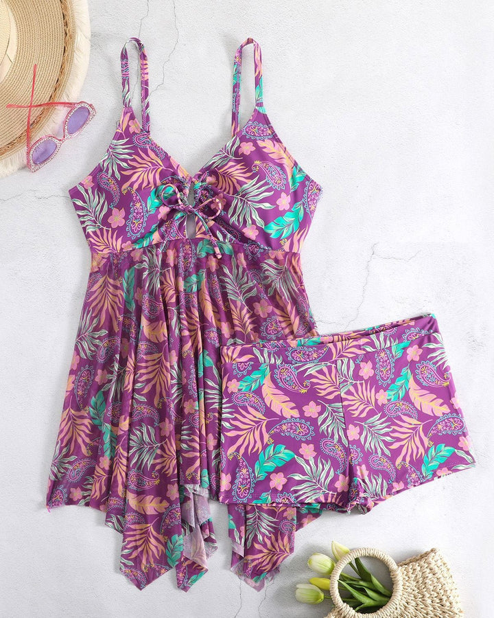 Mitch – Swimdress Set with Floral Mesh