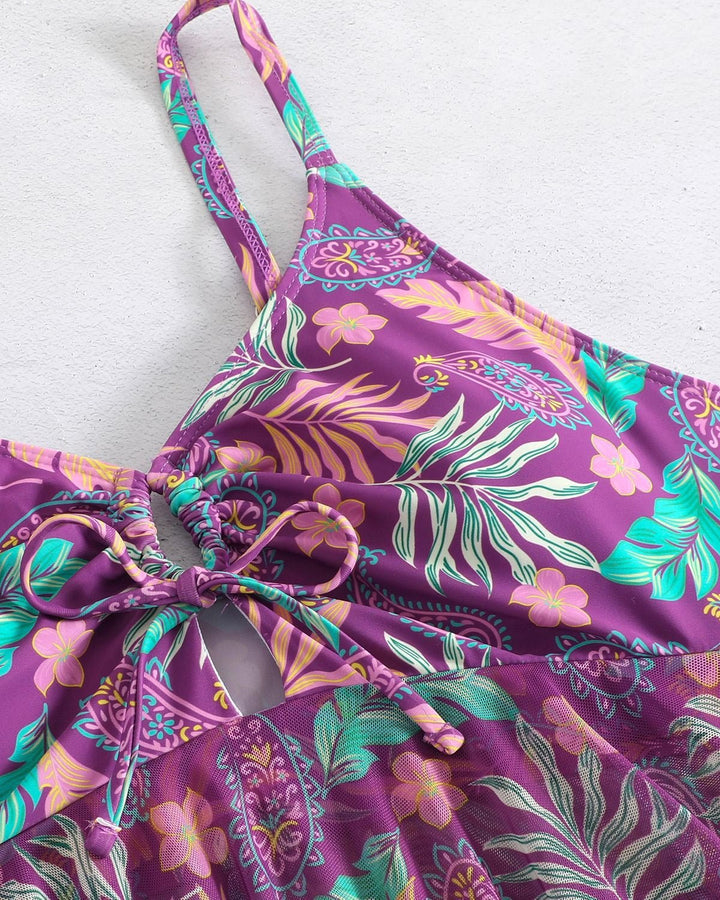 Mitch – Swimdress Set with Floral Mesh