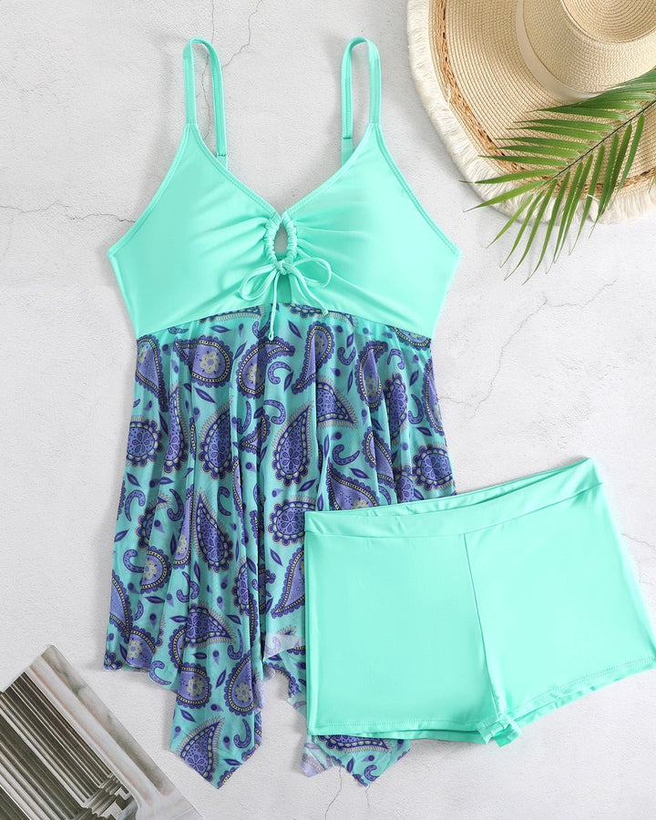 Mitch – Swimdress Set with Floral Mesh