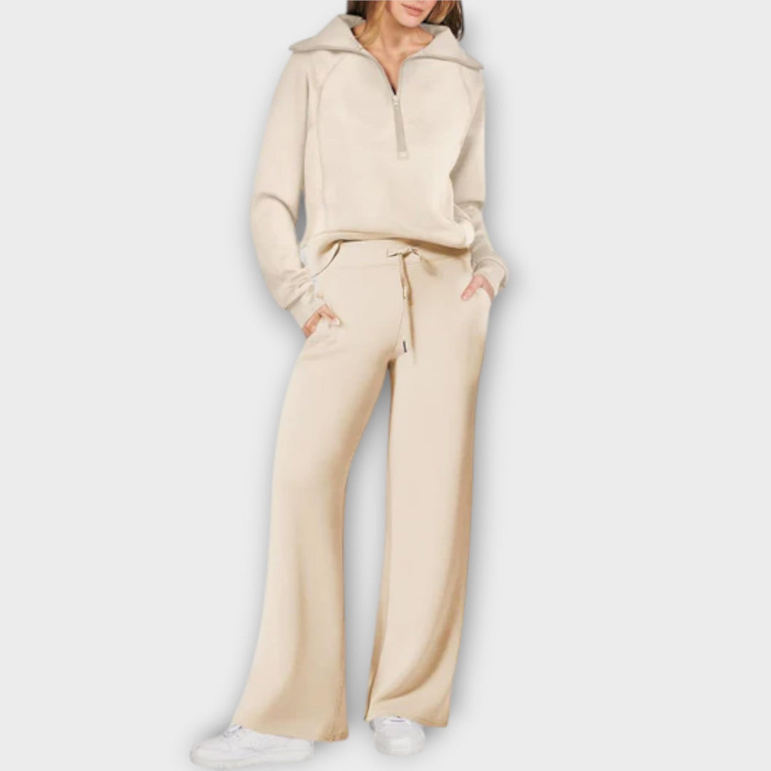 Blanche | Half-Zip Lounge Set