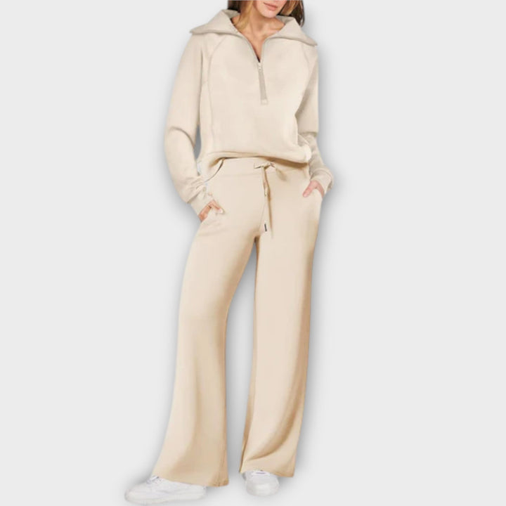 Blanche | Half-Zip Lounge Set