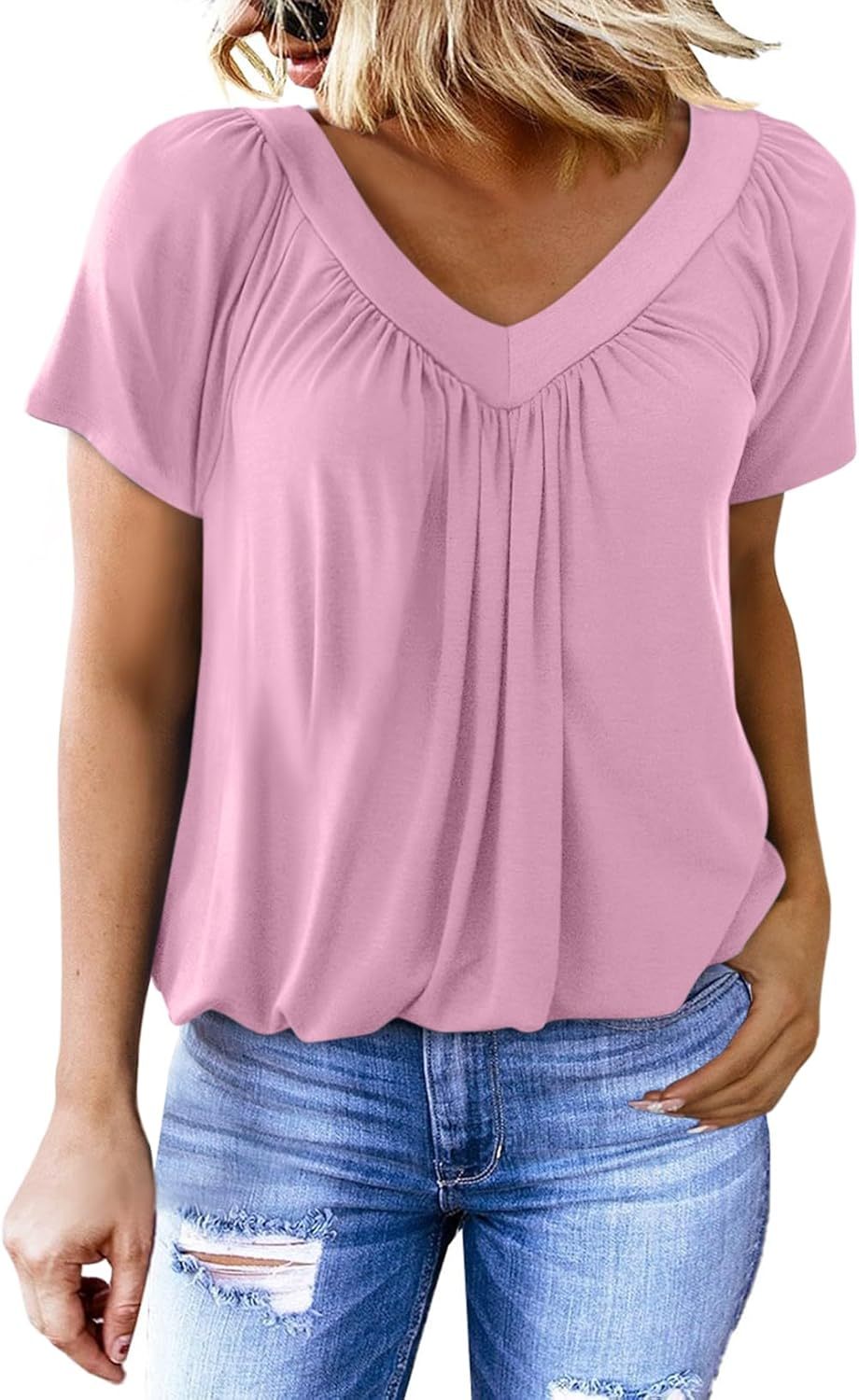 Maureen – V-Neck Short Sleeve Tee