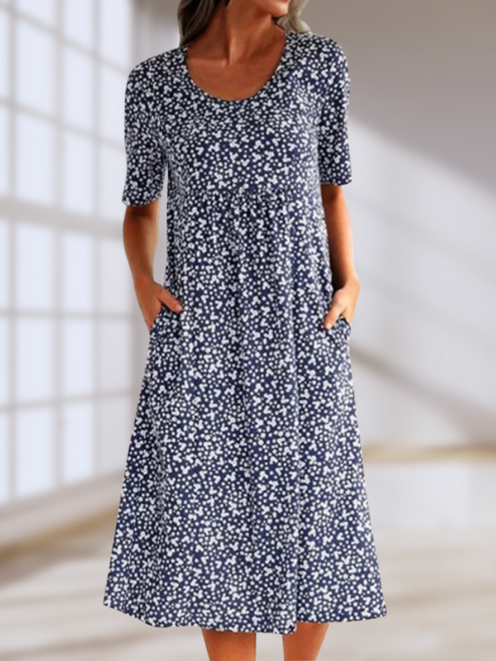 Lilo – Midi Floral Short-Sleeve Dress