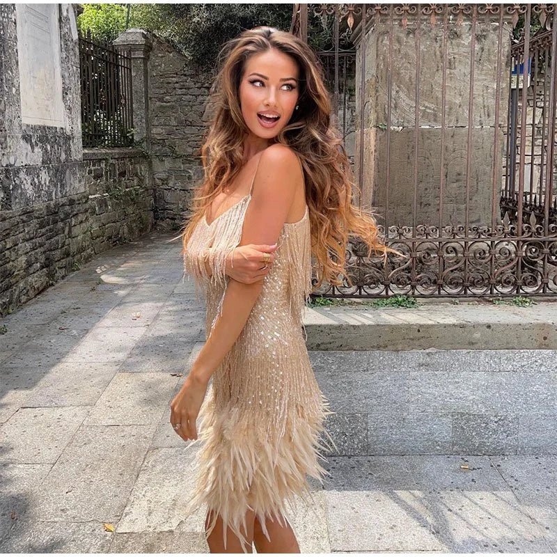 JANET | FRINGE MINI DRESS