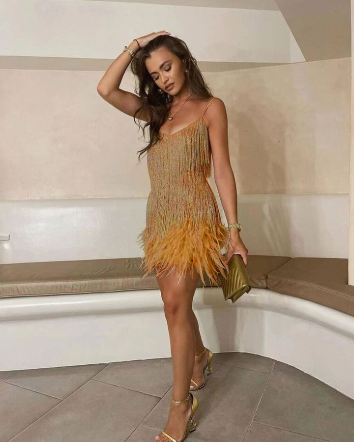 JANET | FRINGE MINI DRESS