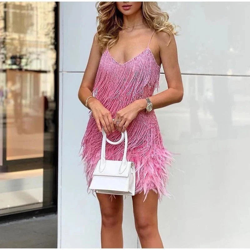 JANET | FRINGE MINI DRESS