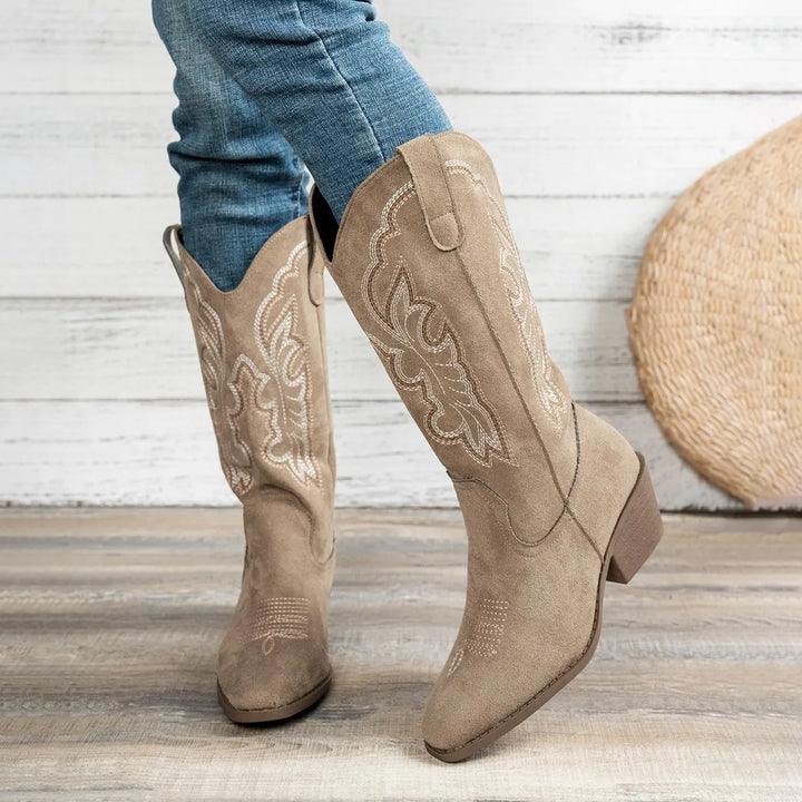 Inez | Embroidered Western Boots