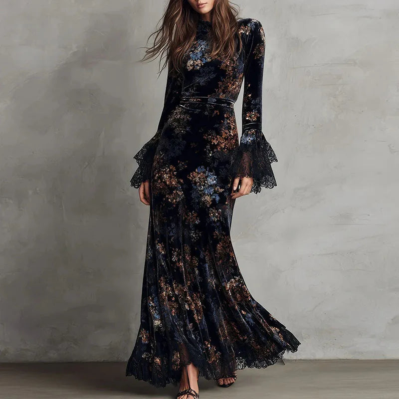 CLAIRE | FLORAL BELL-SLEEVE DRESS