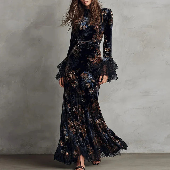 CLAIRE | FLORAL BELL-SLEEVE DRESS