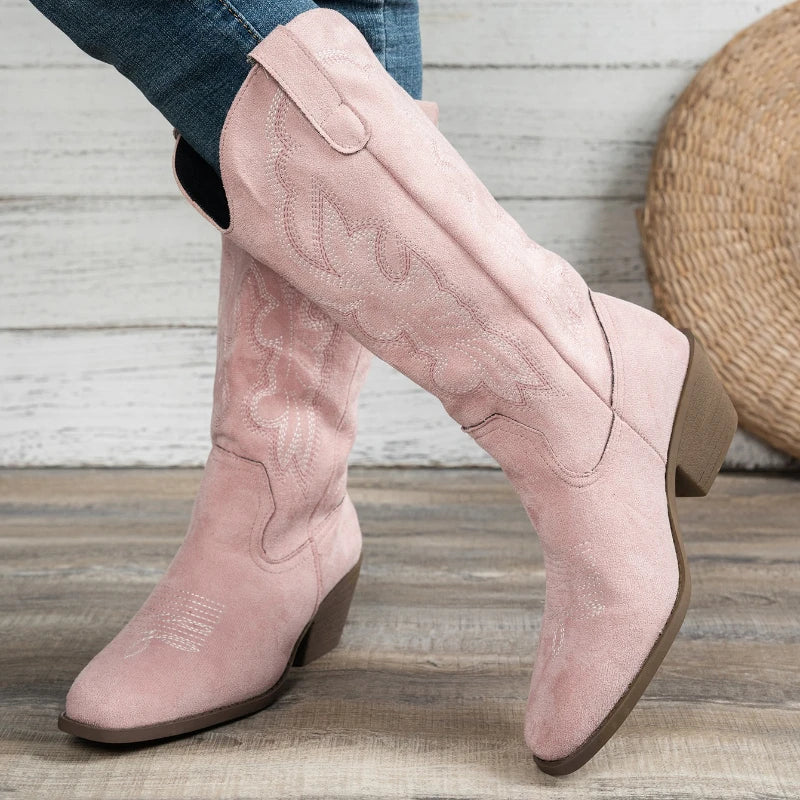 Inez | Embroidered Western Boots