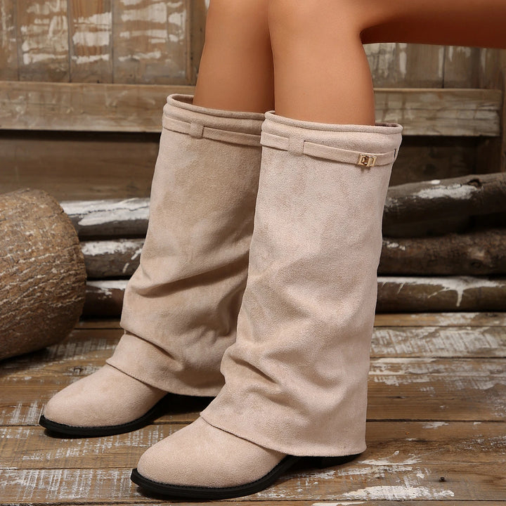 Nell | Foldover Mid-Calf Boots