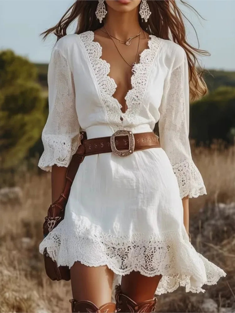 CLAIRE | LACE MINI DRESS