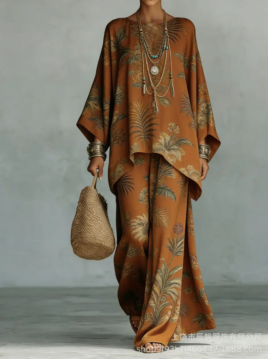 Yvonne | Flowing Batwing-Sleeve Two-Piece Set