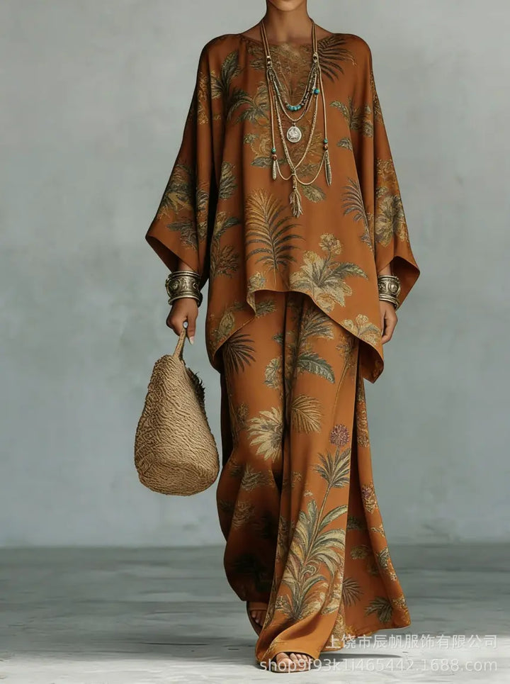 Yvonne | Flowing Batwing-Sleeve Two-Piece Set