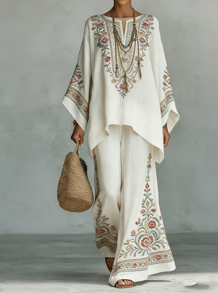 Yvonne | Flowing Batwing-Sleeve Two-Piece Set