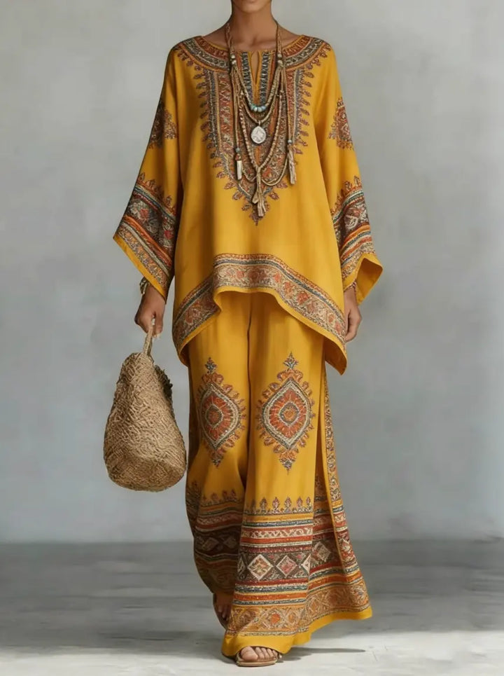 Yvonne | Flowing Batwing-Sleeve Two-Piece Set