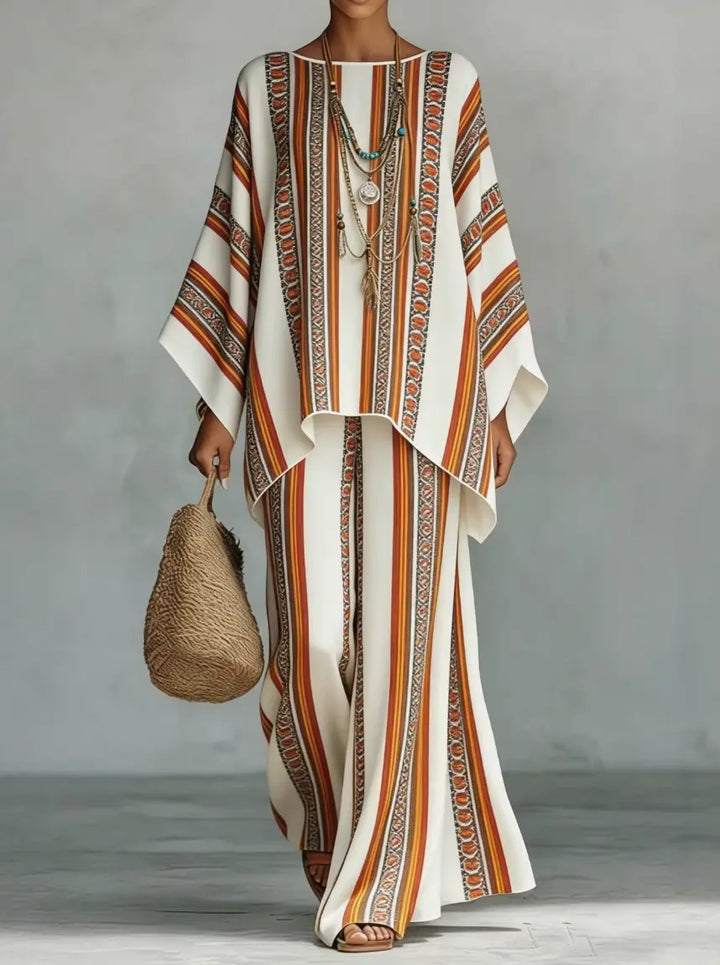 Yvonne | Flowing Batwing-Sleeve Two-Piece Set