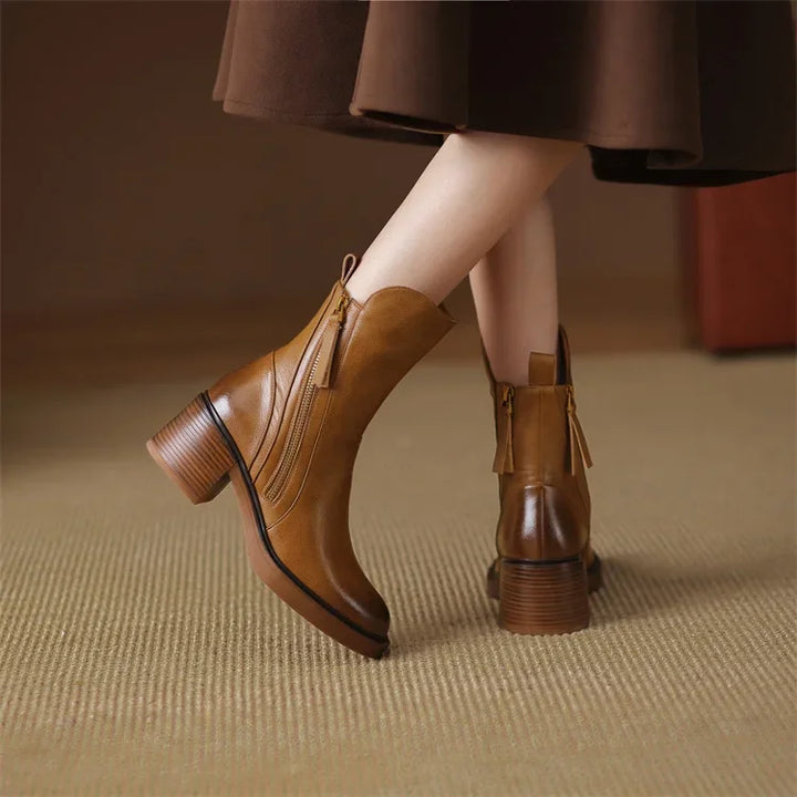 Gloria | Stacked-Heel Ankle Boots