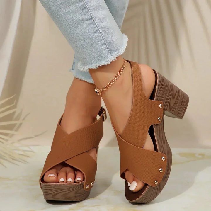 Pula – Sunset Platform Block Heel Sandals
