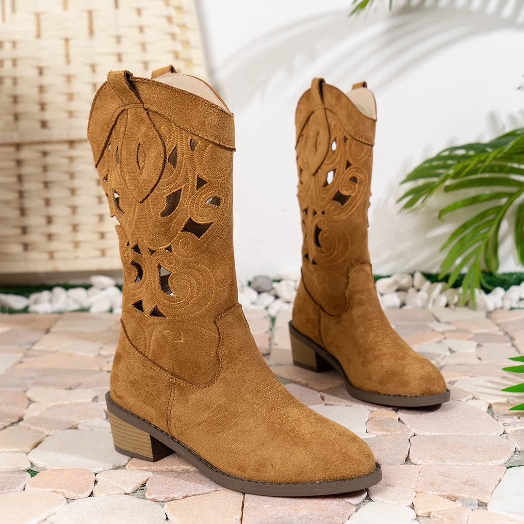 Stacy | Cutout Western Boots