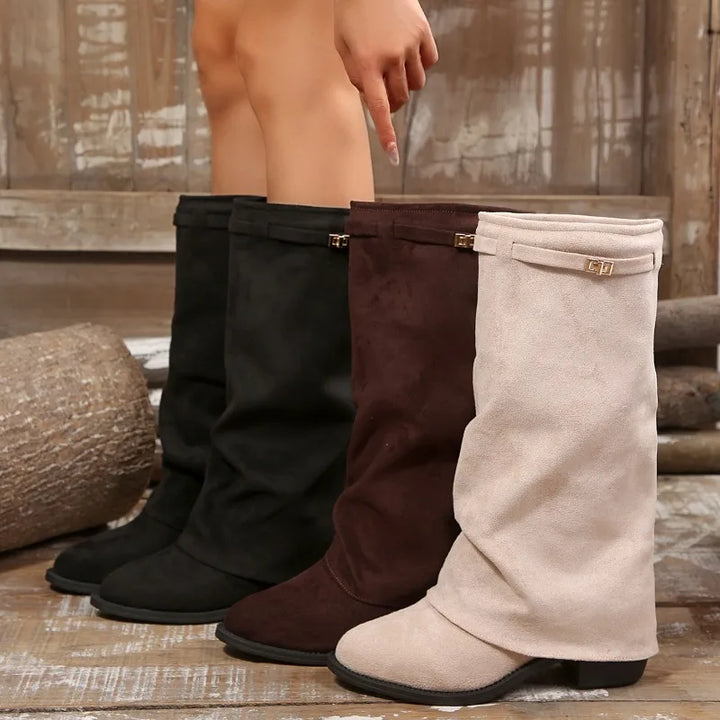 Nell | Foldover Mid-Calf Boots