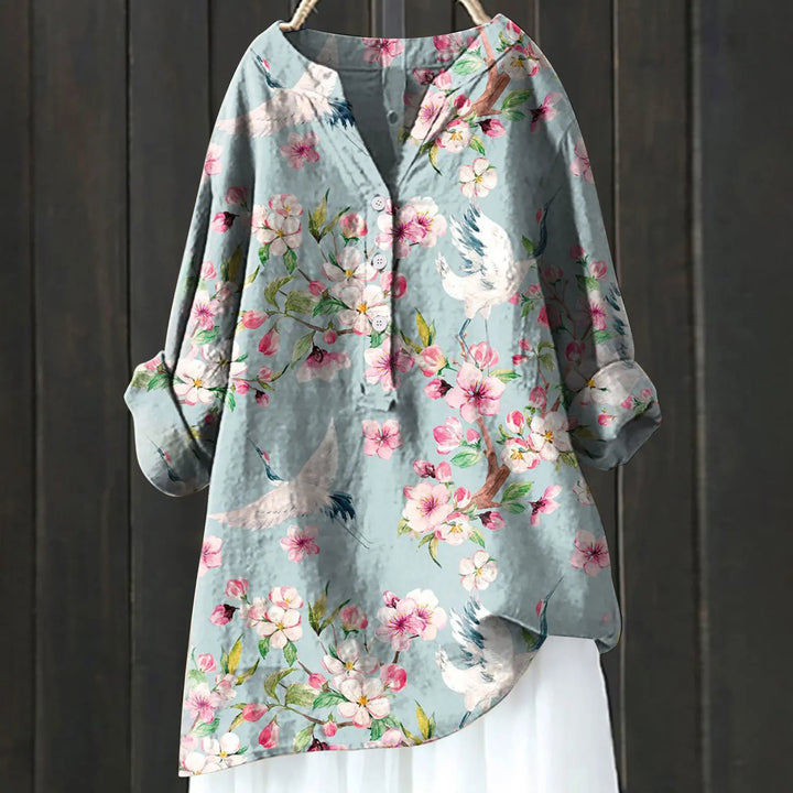 Portia – Floral V-Neck Blouse