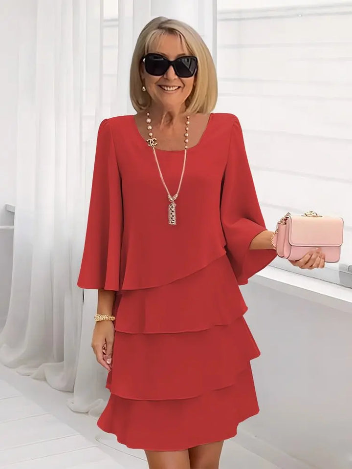 Catherine | Tiered Ruffle Midi Dress
