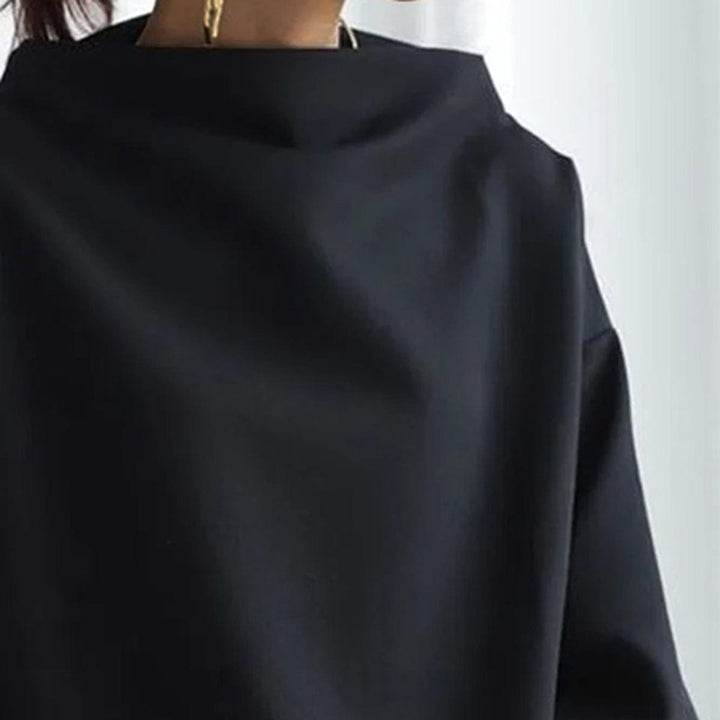 Elly | High-Neck Long-Sleeve Relaxed Top
