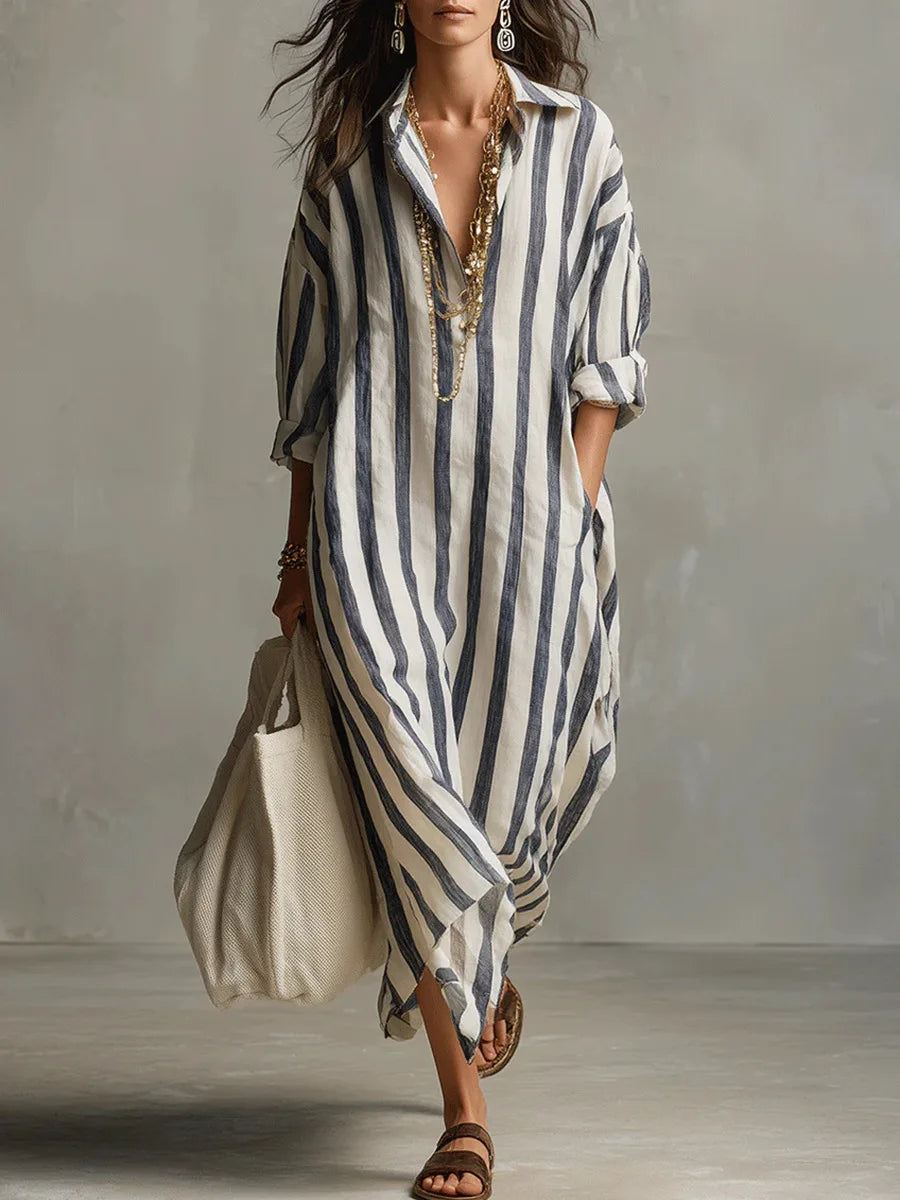 Amaris | Relaxed Striped Maxi Dress
