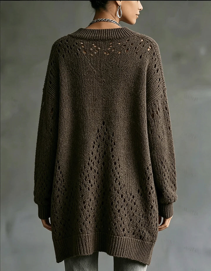 Enid | Open Knit Tunic Sweater