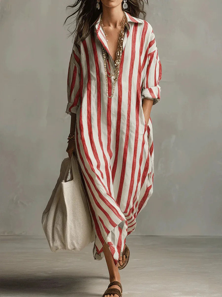 Amaris | Relaxed Striped Maxi Dress